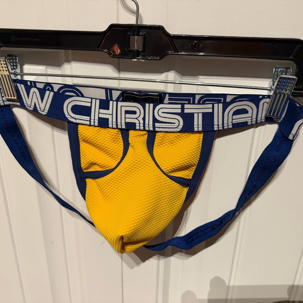 Andrew Christian Yellow and Navy Jockstrap